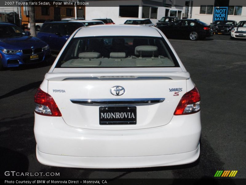 Polar White / Bisque 2007 Toyota Yaris Sedan