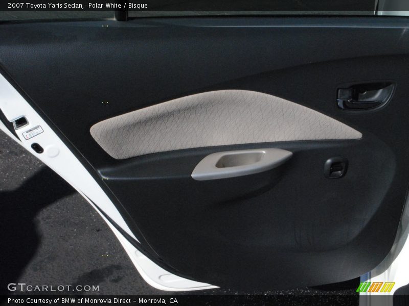 Polar White / Bisque 2007 Toyota Yaris Sedan
