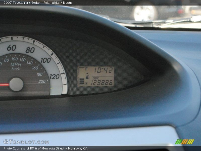 Polar White / Bisque 2007 Toyota Yaris Sedan