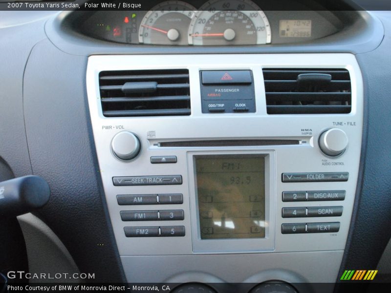 Polar White / Bisque 2007 Toyota Yaris Sedan