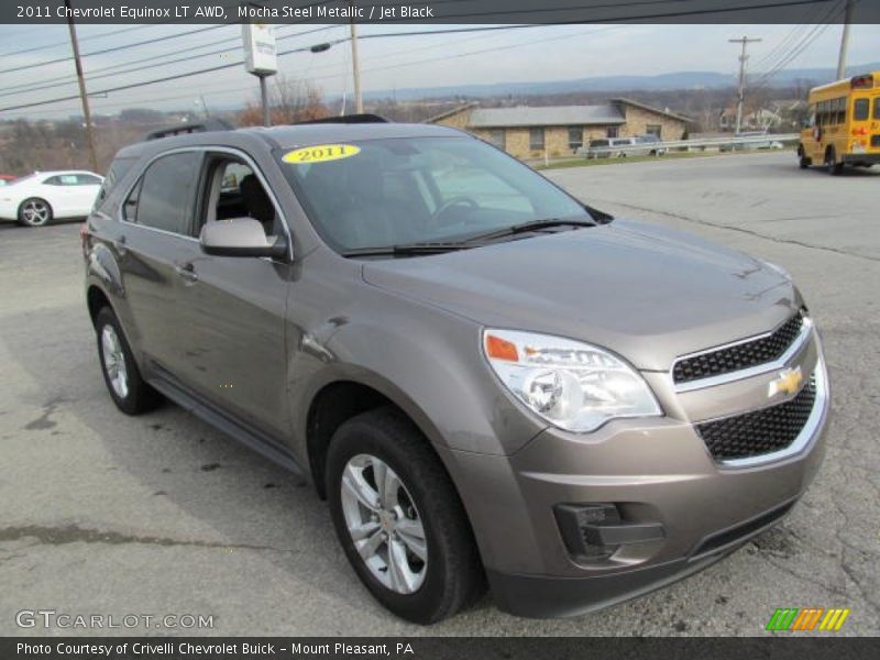 Mocha Steel Metallic / Jet Black 2011 Chevrolet Equinox LT AWD