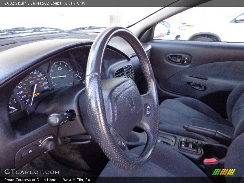 Blue / Gray 2002 Saturn S Series SC2 Coupe