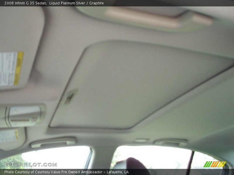 Liquid Platinum Silver / Graphite 2008 Infiniti G 35 Sedan