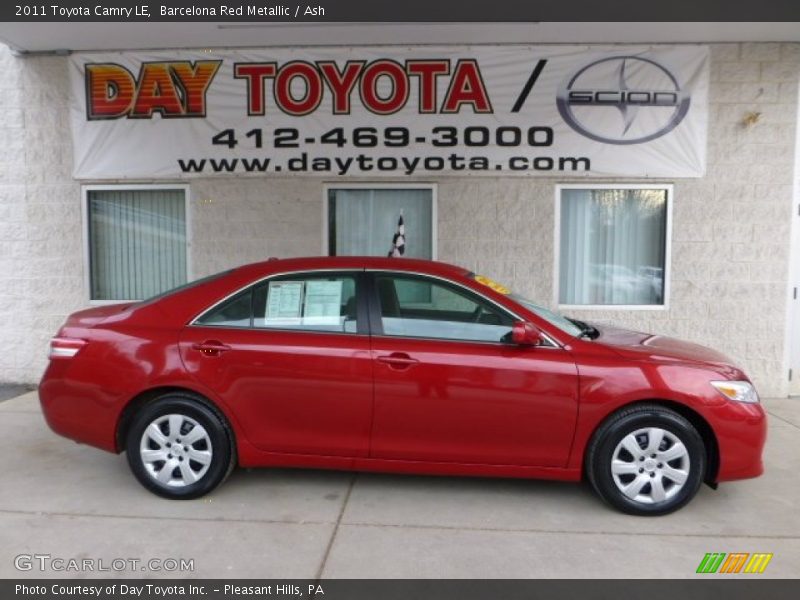 Barcelona Red Metallic / Ash 2011 Toyota Camry LE