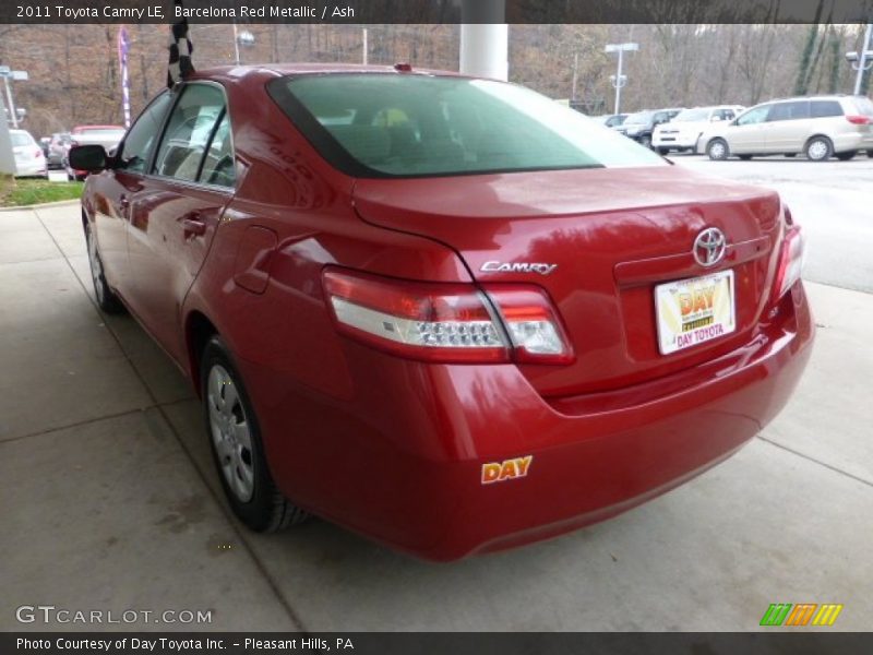 Barcelona Red Metallic / Ash 2011 Toyota Camry LE