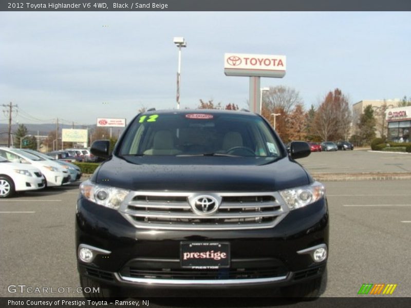 Black / Sand Beige 2012 Toyota Highlander V6 4WD