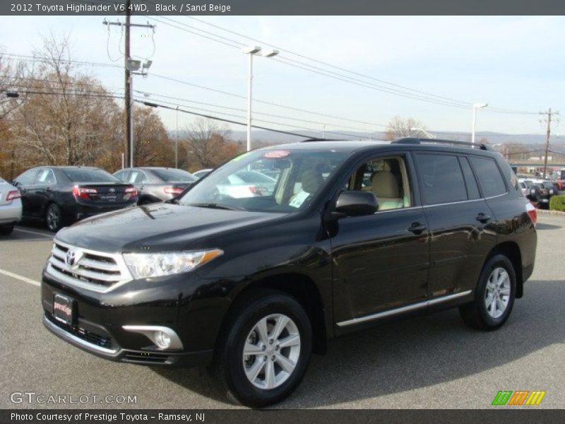 Black / Sand Beige 2012 Toyota Highlander V6 4WD