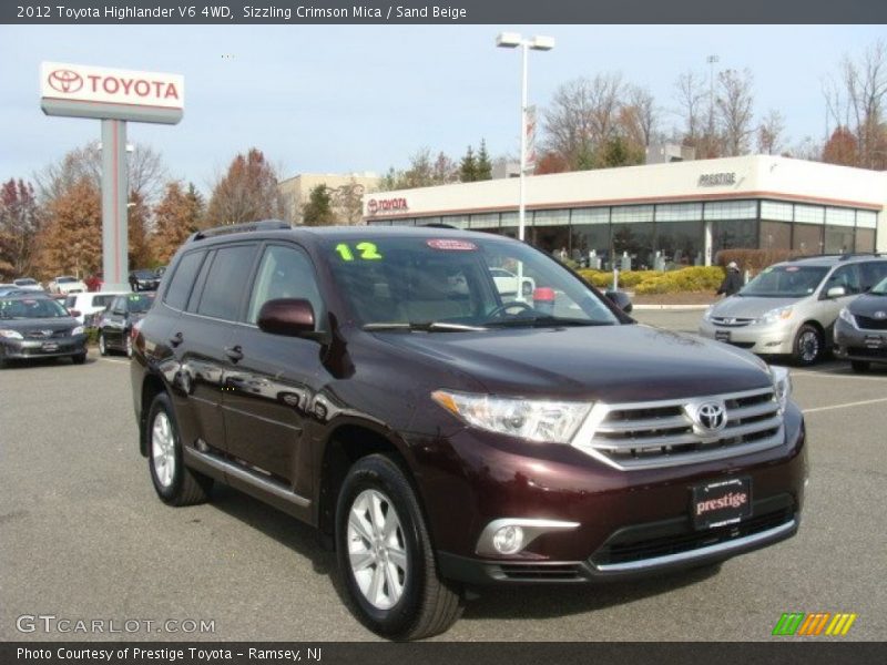 Sizzling Crimson Mica / Sand Beige 2012 Toyota Highlander V6 4WD