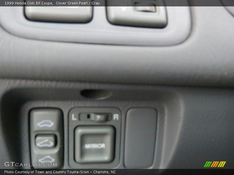 Clover Green Pearl / Gray 1999 Honda Civic EX Coupe