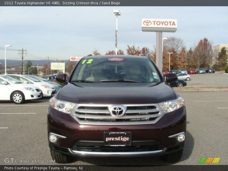 Sizzling Crimson Mica / Sand Beige 2012 Toyota Highlander V6 4WD