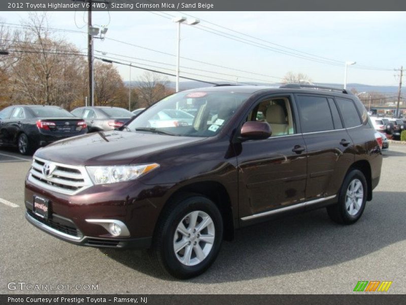 Sizzling Crimson Mica / Sand Beige 2012 Toyota Highlander V6 4WD