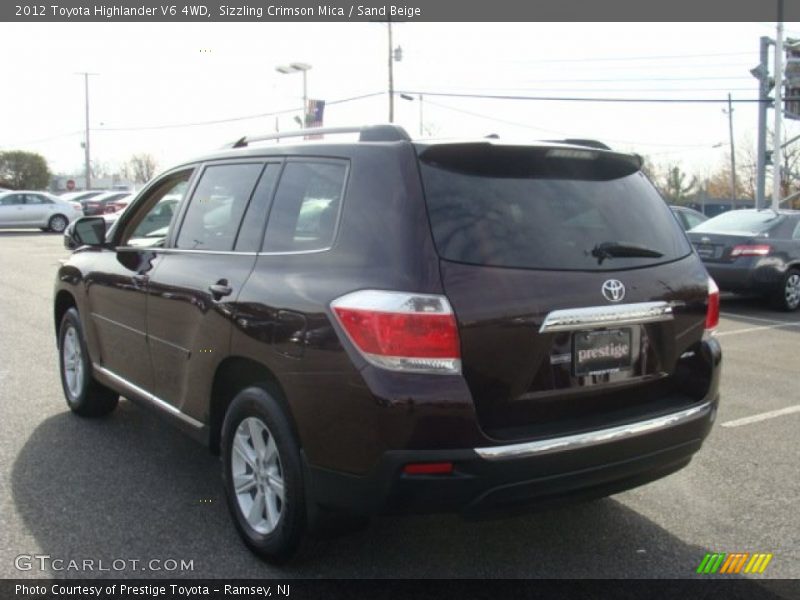Sizzling Crimson Mica / Sand Beige 2012 Toyota Highlander V6 4WD