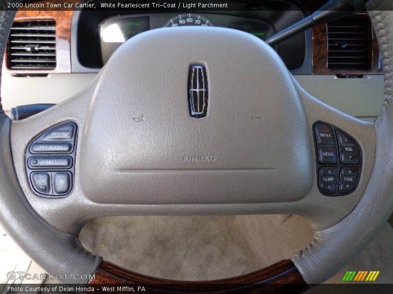 White Pearlescent Tri-Coat / Light Parchment 2000 Lincoln Town Car Cartier
