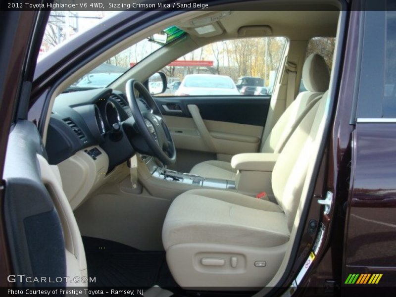 Sizzling Crimson Mica / Sand Beige 2012 Toyota Highlander V6 4WD