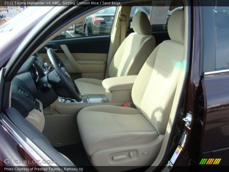 Sizzling Crimson Mica / Sand Beige 2012 Toyota Highlander V6 4WD