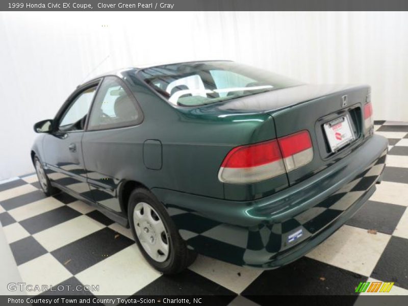 Clover Green Pearl / Gray 1999 Honda Civic EX Coupe