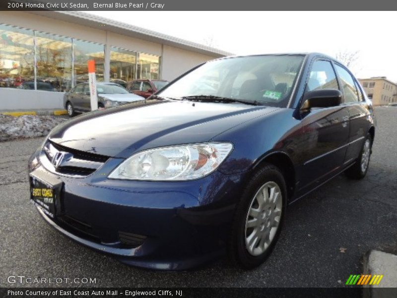 Eternal Blue Pearl / Gray 2004 Honda Civic LX Sedan