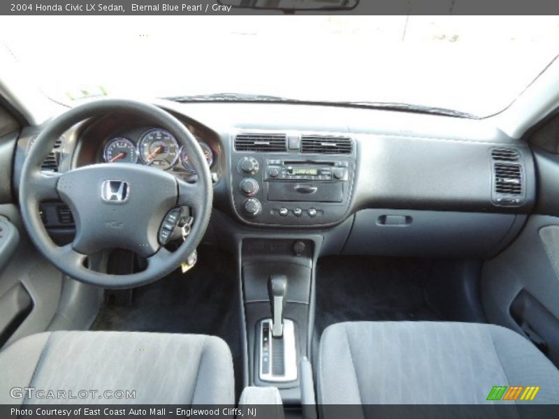 Eternal Blue Pearl / Gray 2004 Honda Civic LX Sedan