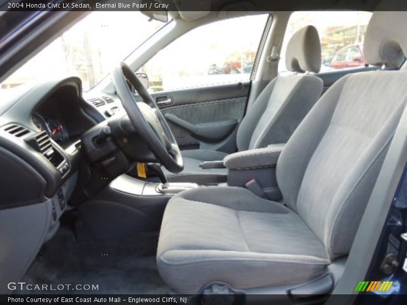 Eternal Blue Pearl / Gray 2004 Honda Civic LX Sedan
