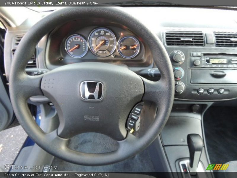 Eternal Blue Pearl / Gray 2004 Honda Civic LX Sedan