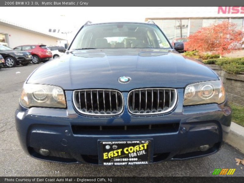 Mystic Blue Metallic / Grey 2006 BMW X3 3.0i