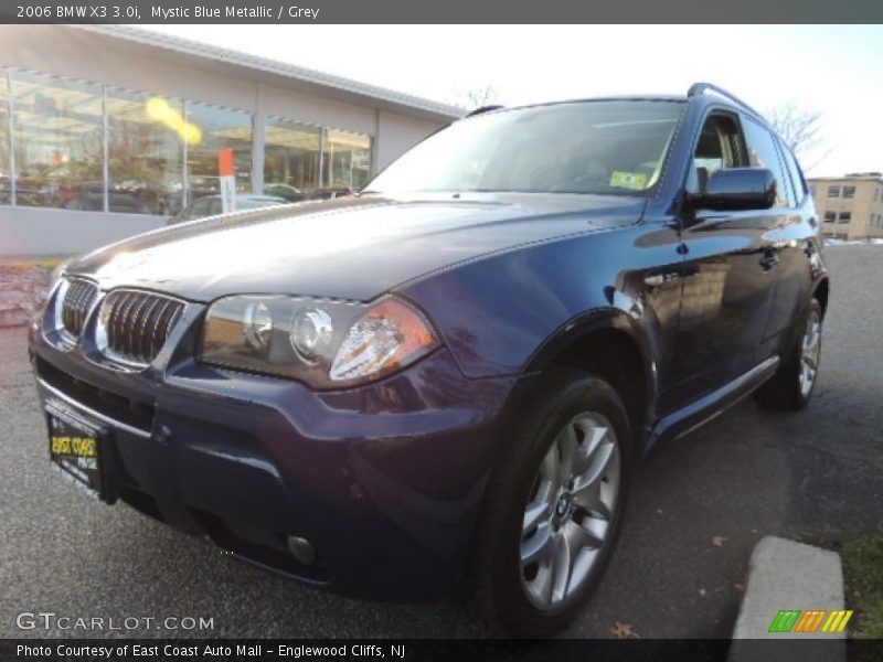 Mystic Blue Metallic / Grey 2006 BMW X3 3.0i