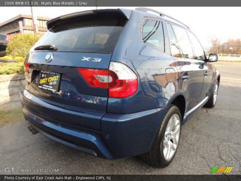 Mystic Blue Metallic / Grey 2006 BMW X3 3.0i