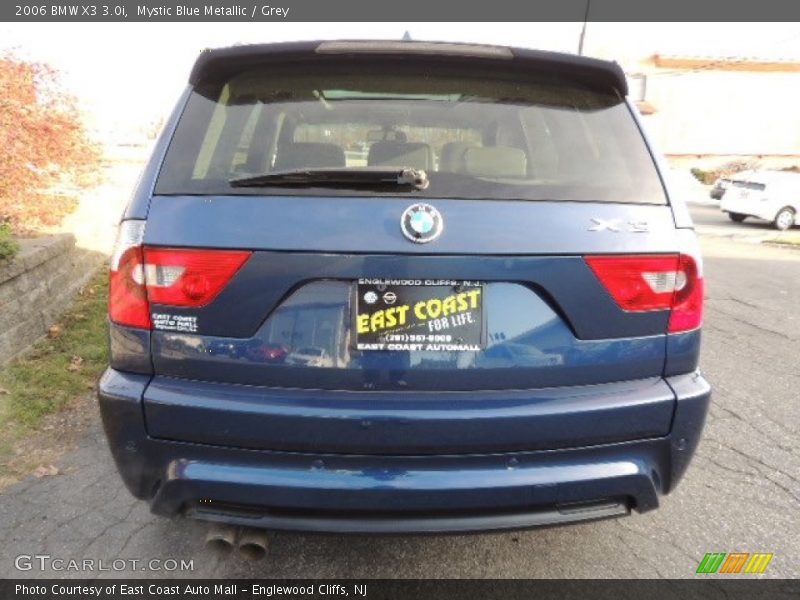 Mystic Blue Metallic / Grey 2006 BMW X3 3.0i
