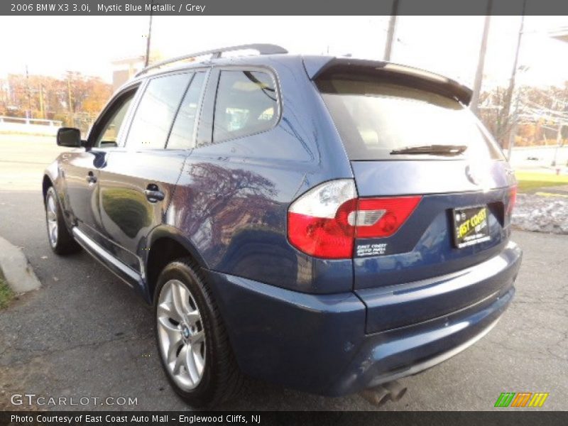 Mystic Blue Metallic / Grey 2006 BMW X3 3.0i