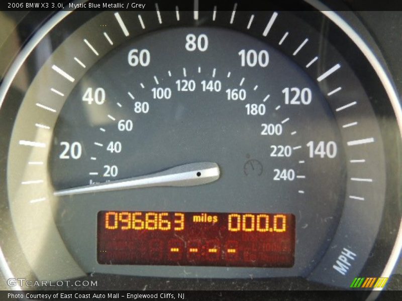Mystic Blue Metallic / Grey 2006 BMW X3 3.0i