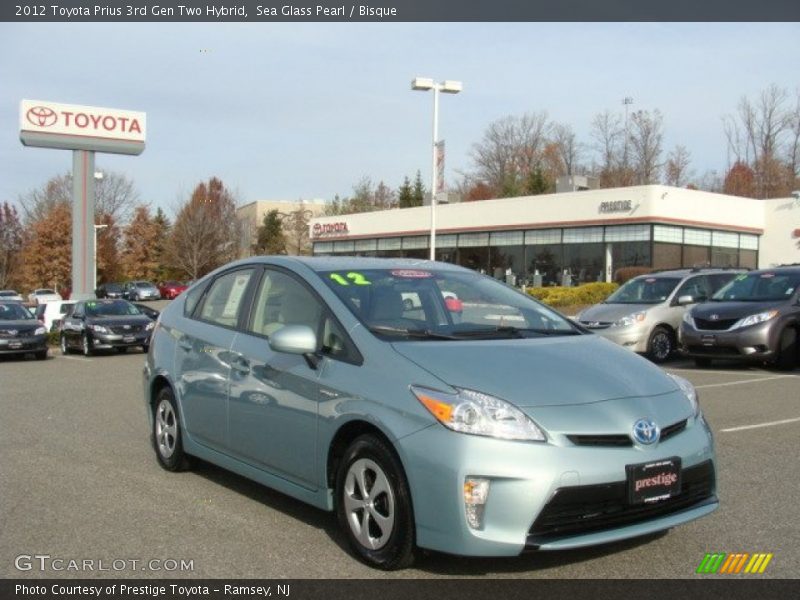 Sea Glass Pearl / Bisque 2012 Toyota Prius 3rd Gen Two Hybrid
