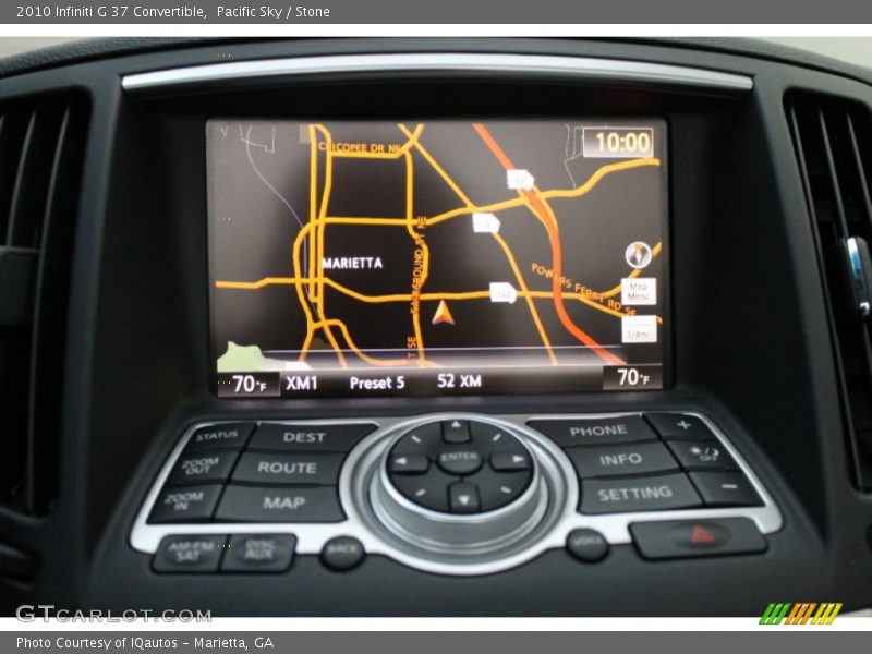 Navigation of 2010 G 37 Convertible