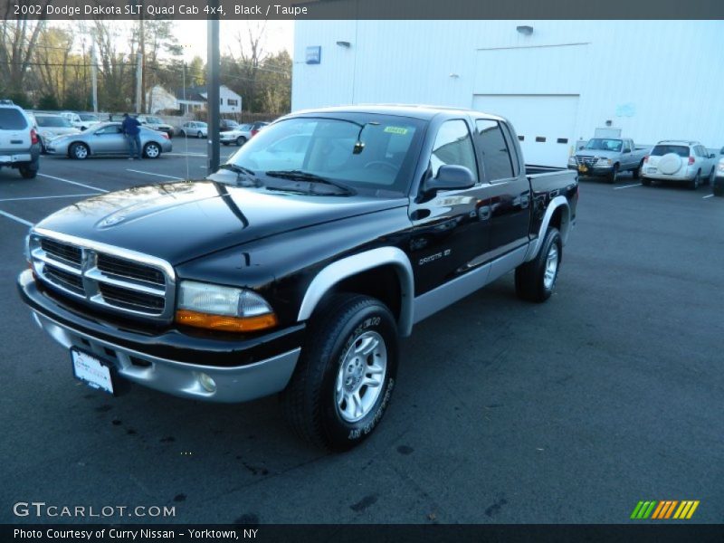 Black / Taupe 2002 Dodge Dakota SLT Quad Cab 4x4