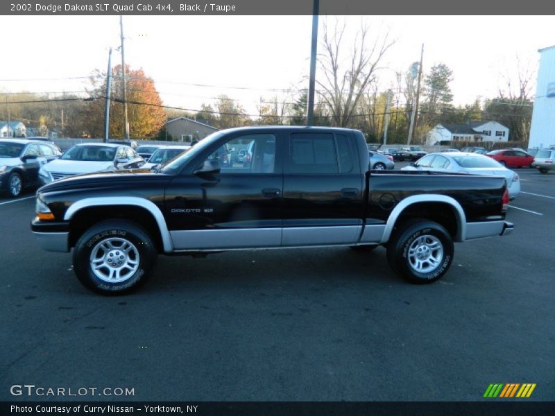 Black / Taupe 2002 Dodge Dakota SLT Quad Cab 4x4
