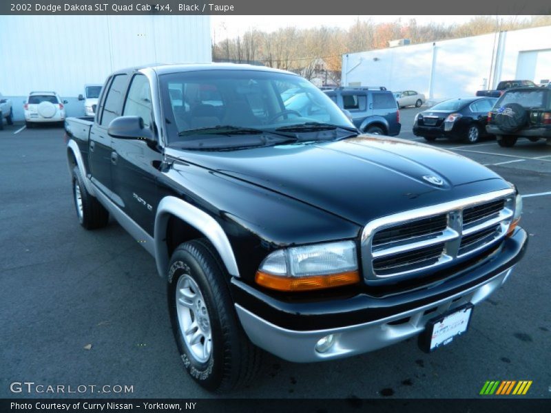 Black / Taupe 2002 Dodge Dakota SLT Quad Cab 4x4