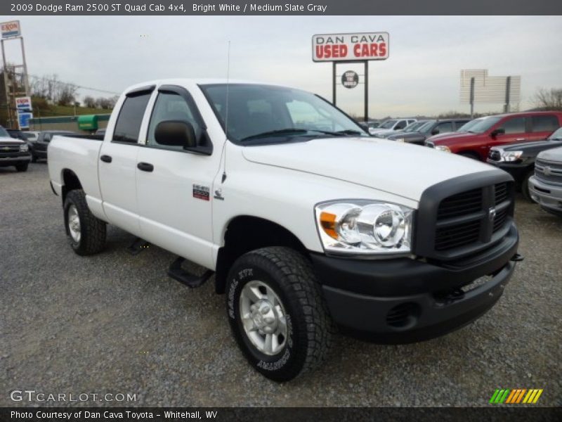 Bright White / Medium Slate Gray 2009 Dodge Ram 2500 ST Quad Cab 4x4