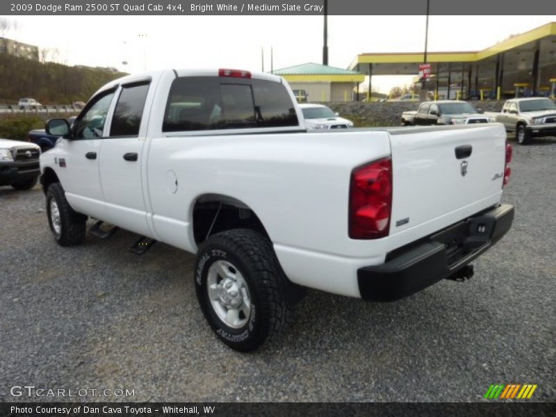 Bright White / Medium Slate Gray 2009 Dodge Ram 2500 ST Quad Cab 4x4