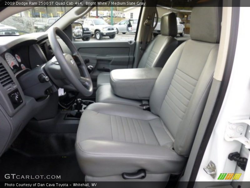 Bright White / Medium Slate Gray 2009 Dodge Ram 2500 ST Quad Cab 4x4