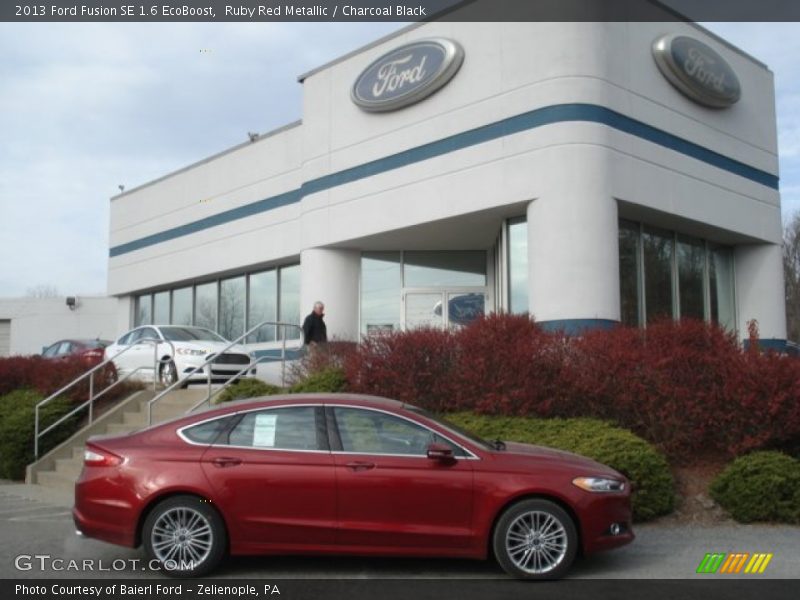 Ruby Red Metallic / Charcoal Black 2013 Ford Fusion SE 1.6 EcoBoost