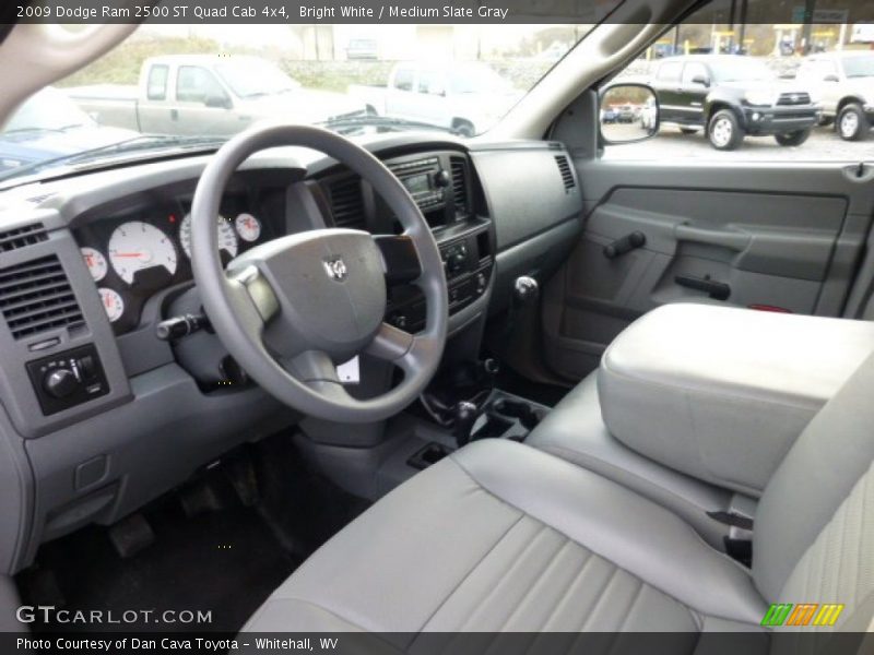 Bright White / Medium Slate Gray 2009 Dodge Ram 2500 ST Quad Cab 4x4