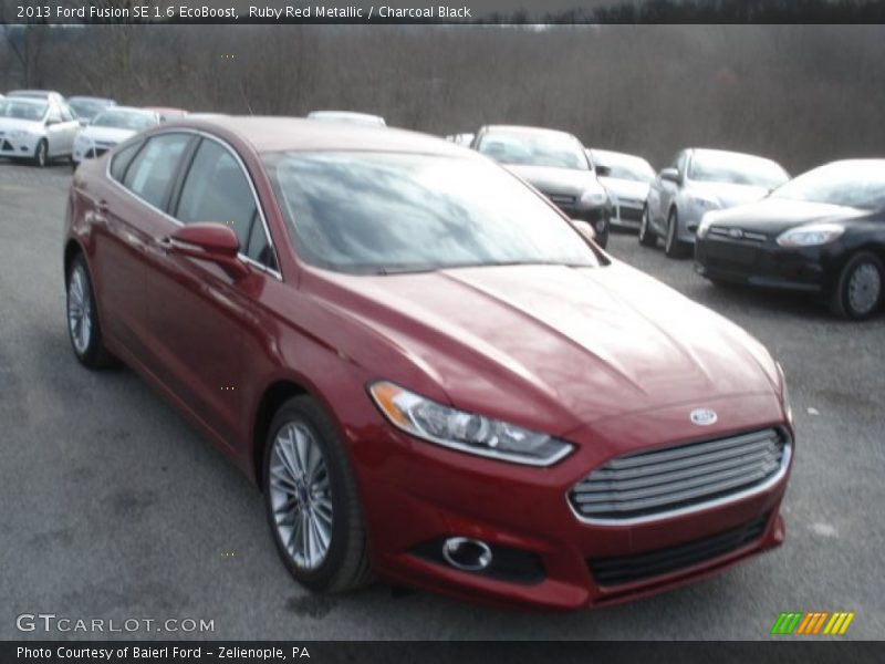 Ruby Red Metallic / Charcoal Black 2013 Ford Fusion SE 1.6 EcoBoost