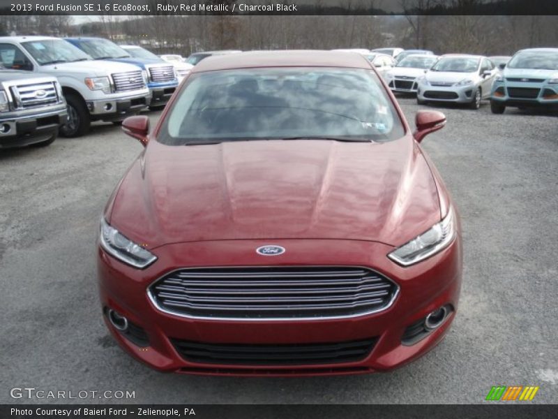 Ruby Red Metallic / Charcoal Black 2013 Ford Fusion SE 1.6 EcoBoost