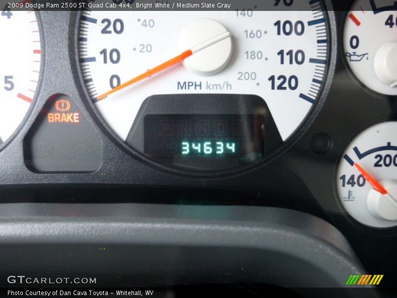 Bright White / Medium Slate Gray 2009 Dodge Ram 2500 ST Quad Cab 4x4