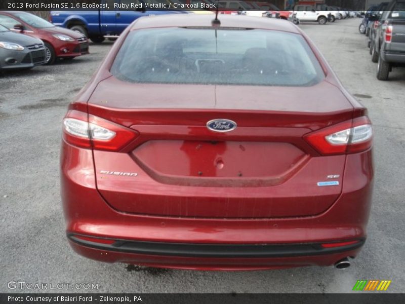 Ruby Red Metallic / Charcoal Black 2013 Ford Fusion SE 1.6 EcoBoost