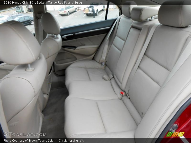 Rear Seat of 2010 Civic EX-L Sedan