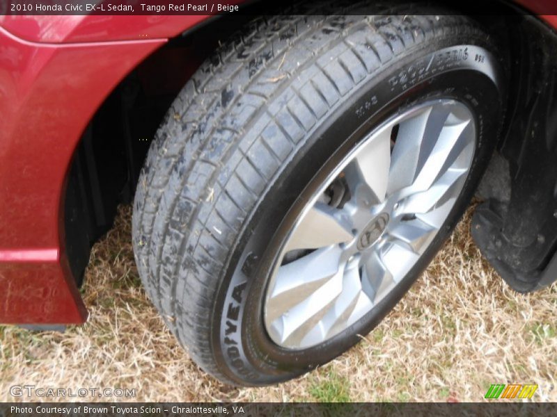 Tango Red Pearl / Beige 2010 Honda Civic EX-L Sedan