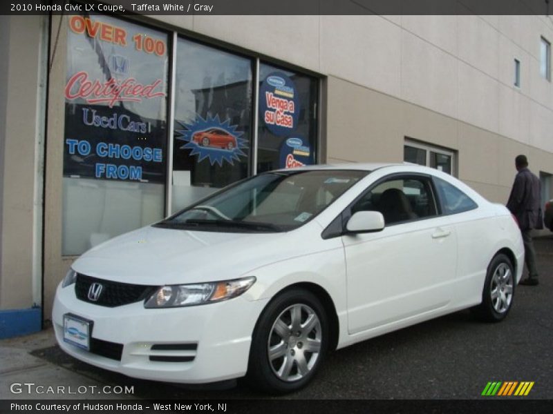Taffeta White / Gray 2010 Honda Civic LX Coupe