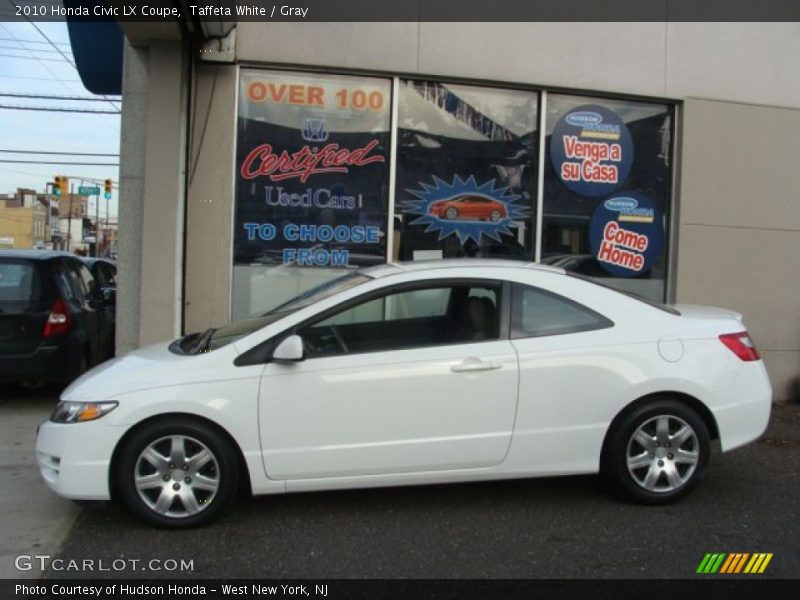 Taffeta White / Gray 2010 Honda Civic LX Coupe