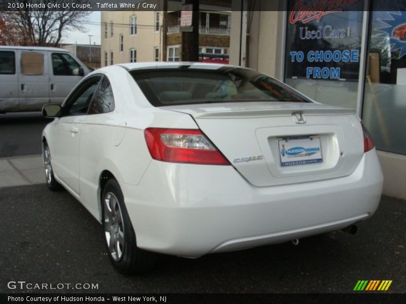 Taffeta White / Gray 2010 Honda Civic LX Coupe