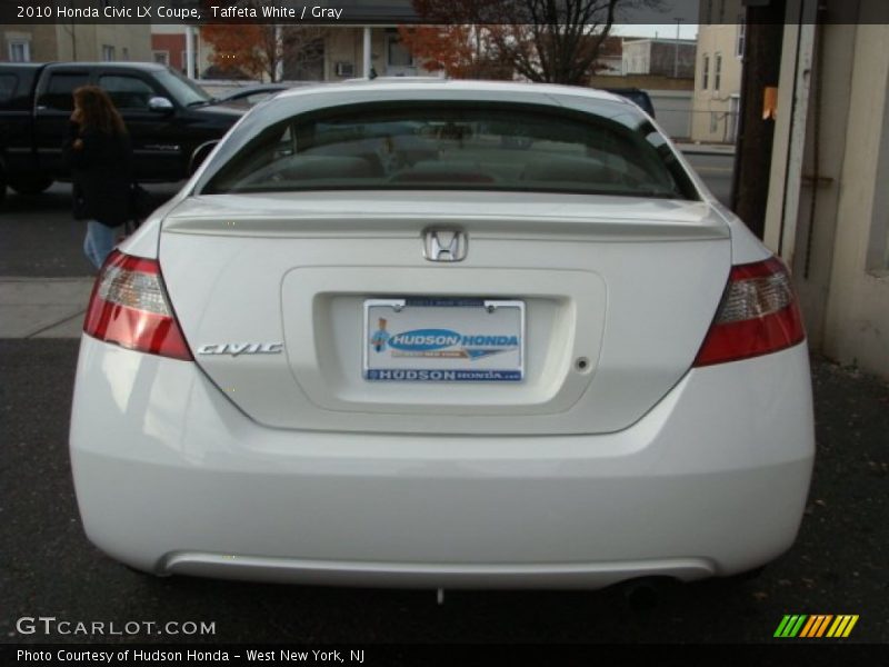 Taffeta White / Gray 2010 Honda Civic LX Coupe